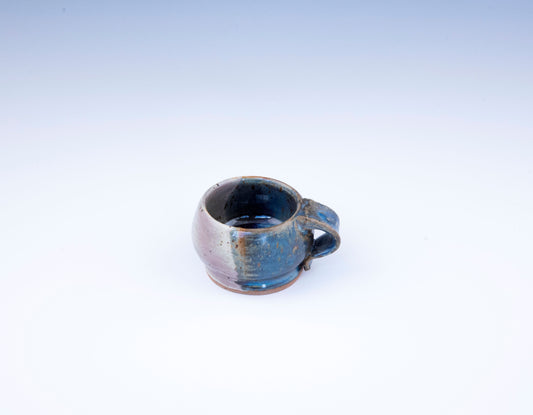 White and Blue Two-Toned Teacup